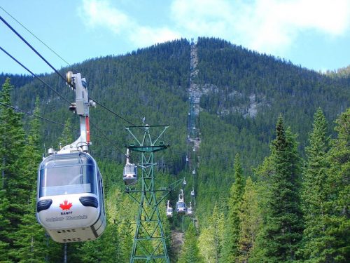 Cáp treo tại vườn quốc gia Banff